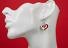 Tampa Bay Buccaneers Swirl Heart Earrings