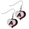 Arizona Diamondbacks Swirl Heart Earrings