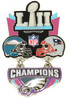 Super Bowl LII (52) Oversized Commemorative Pin - Dangler Style