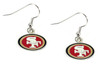 San Francisco 49ers Logo Earrings - Silver