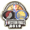 2019 NBA Western Conference Dueling Pins - Trailblazers vs. Warriors Pin