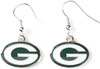 Green Bay Packers Silver Earrings Green Bay Packers Silver Earrings