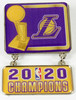 Los Angeles Lakers 2020 NBA Champs Double Pin - Dangle Style