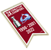 Colorado Avalanche 3-Time Stanley Cup Champs Pin
