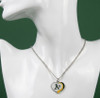 Oakland A's Glitter Heart Necklace