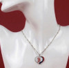 Boston Red Sox Glitter Heart Necklace