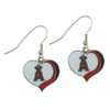 Los Angeles Angels Glitter Heart Earrings