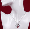 Los Angeles Angels Glitter Heart Necklace