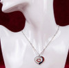 Minnesota Twins Glitter Heart Necklace