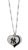 New York Yankees Glitter Heart Necklace