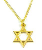 Star of David Pendant w/ 24" Necklace Chain - Gold