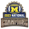 Michigan Wolverines 2023 BCS National Champions Pin.