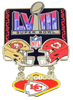 Super Bowl LVIII (58) Oversized Commemorative Pin - Dangler Style (Ships 5/1/24)