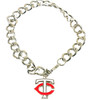 Minnesota Twins Logo Bracelet - 7.25" Chain