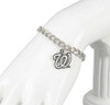 Washington Nationals White Logo Bracelet - 7.25" Chain