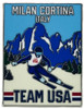 Milan Cortina 2026 Olympics Vintage Ski Poster Pin