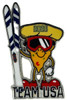 Milan Cortina 2026 Olympics Pizza Skier Pin