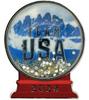 Milan Cortina Olympics 3D Snow Globe Pin