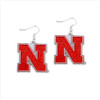 Nebraska Glitter Earrings