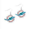 Miami Dolphins Glitter Earrings