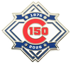 Chicago Cubs 150th Anniversary Logo Pin