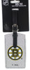Boston Bruins Leatherette Silver Sparkle Luggage Tag