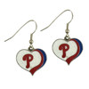 Philadelphia Phillies Glitter Heart Earrings
