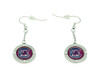 South Carolina Team Circle Crystal Dangle Earrings