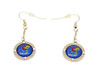 Kansas Team Circle Crystal Earrings