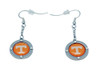 Tennessee Team Circle Crystal Earrings