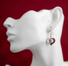 Boston Red Sox Glitter Heart Earrings