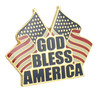 God Bless America Dual Flag Pin