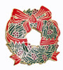 Holiday Wreath Pin - Oversized at 1.5"