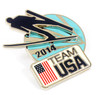 Team USA 2014 Ski Jump Double Pin (Pin on Pin)