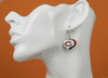 Chicago Bears Swirl Heart Glitter Earrings Chicago Bears Swirl Heart Glitter Earrings