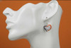 Denver Broncos Swirl Heart Earrings