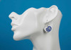 New York Giants Swirl Heart Earrings