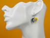 Los Angeles Chargers Swirl Heart Earrings