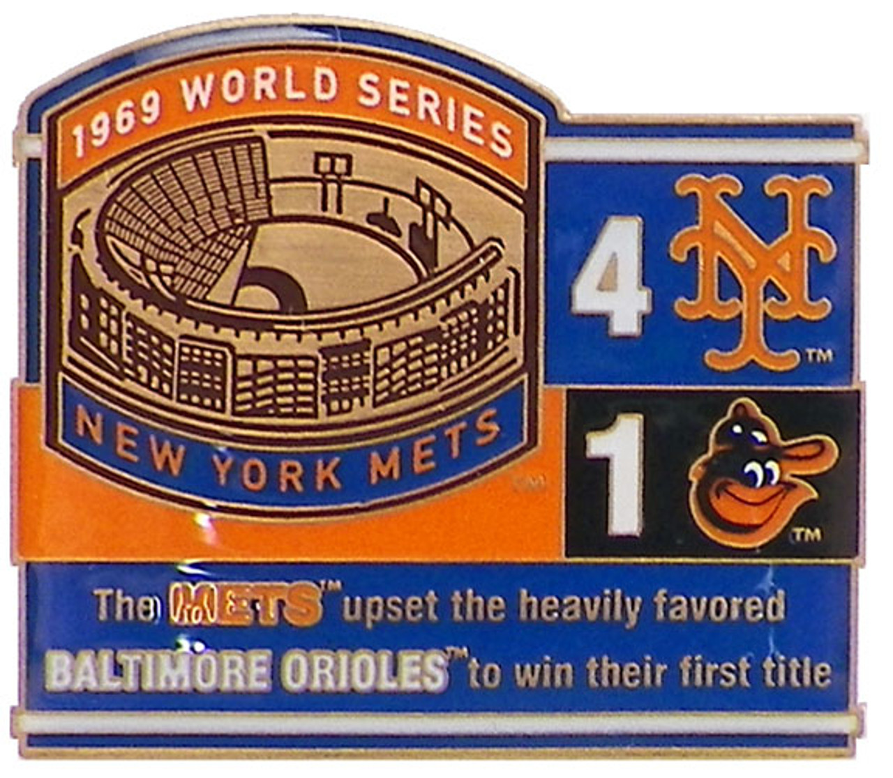 1969 World Series Commemorative Pin - Mets vs. Orioles