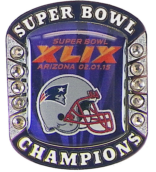 New England Patriots Super Bowl Xlix 49 Champions Pin Champs Ring Style