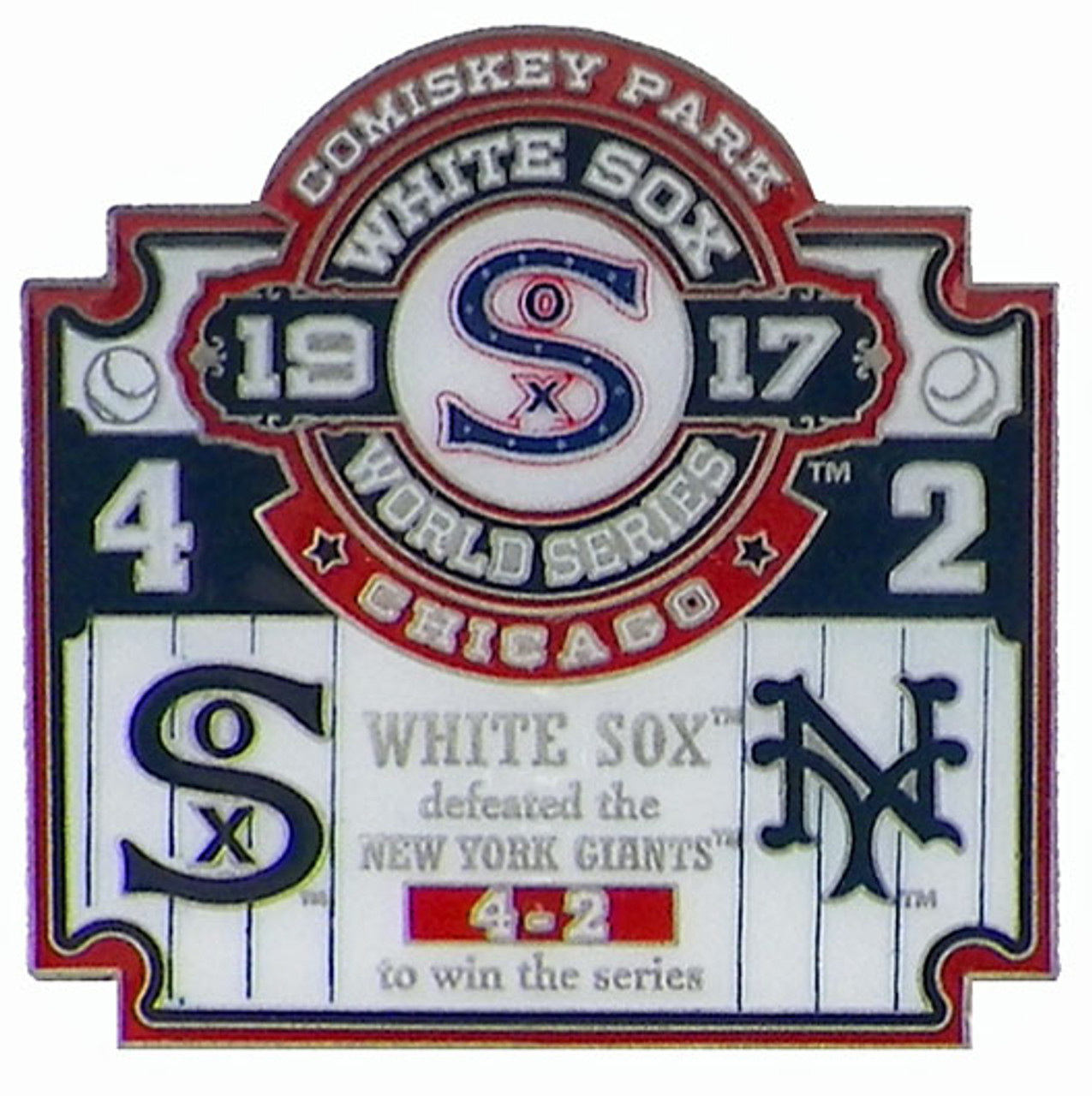 1917 World Series Commemorative Pin - White Sox vs. Giants