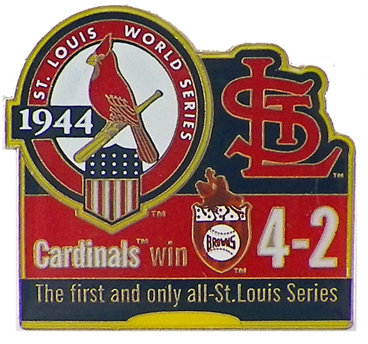 1944 World Series Commemorative Pin - Cardinals vs. Browns