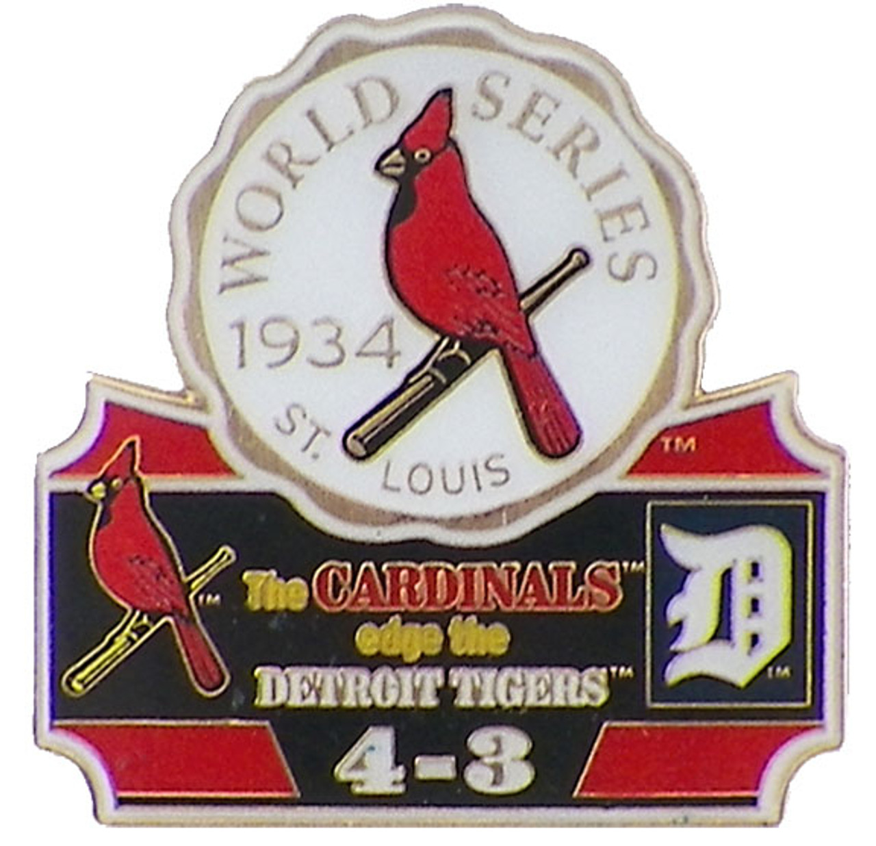 1934 World Series Commemorative Pin - Cardinals vs. Tigers