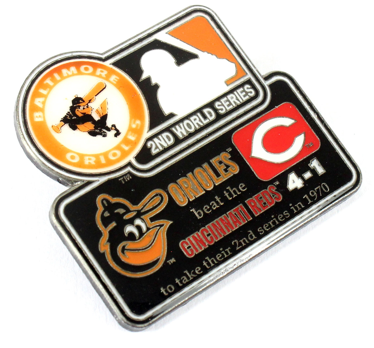 1970 World Series Commemorative Pin - Orioles vs. Reds