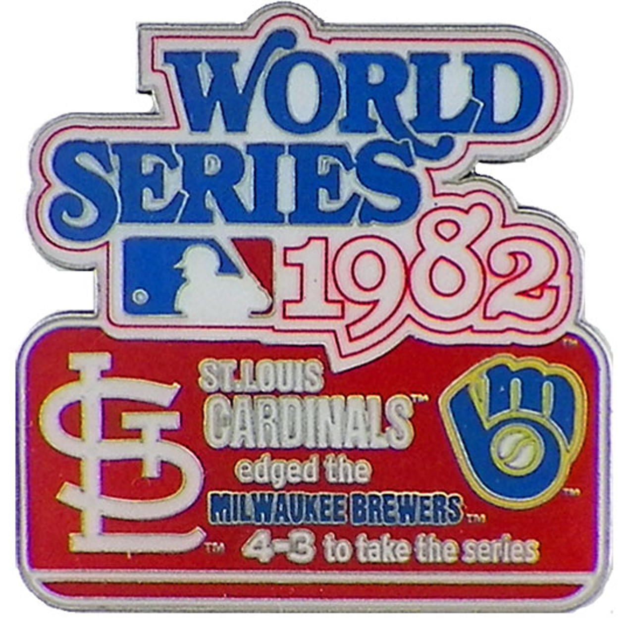 1982 World Series Commemorative Pin - Cardinals vs. Brewers