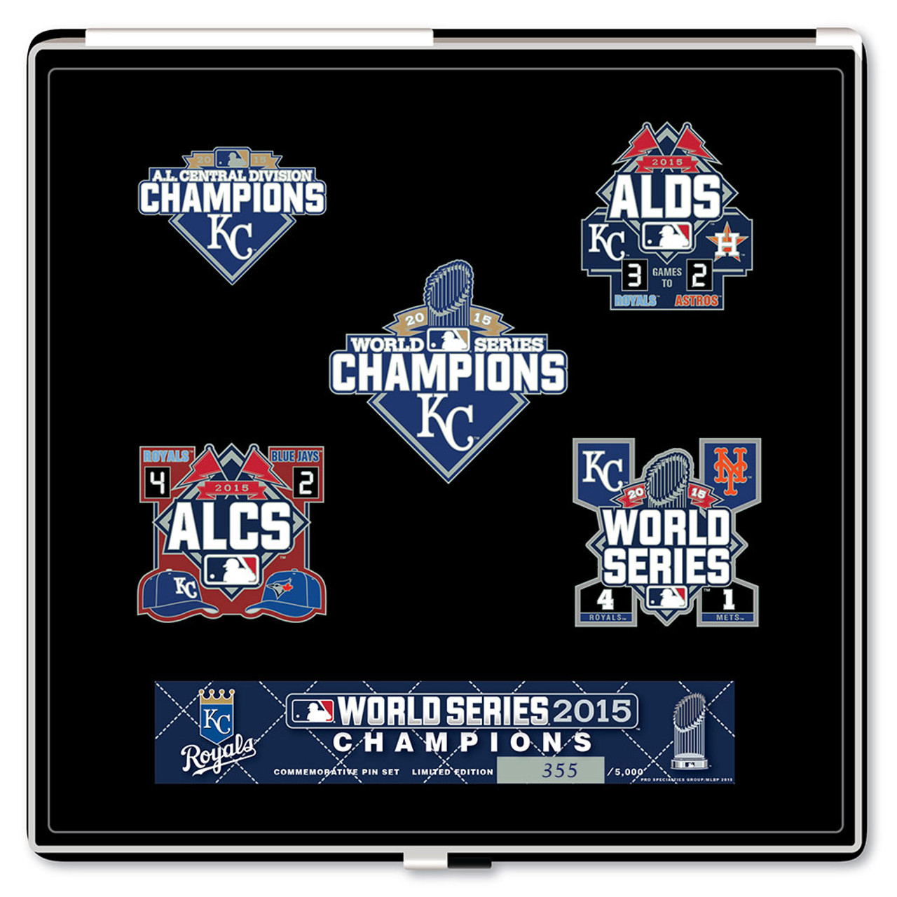 Kansas City Royals 2015 World Series Champions Post Season Pin Set - Ltd  5,000