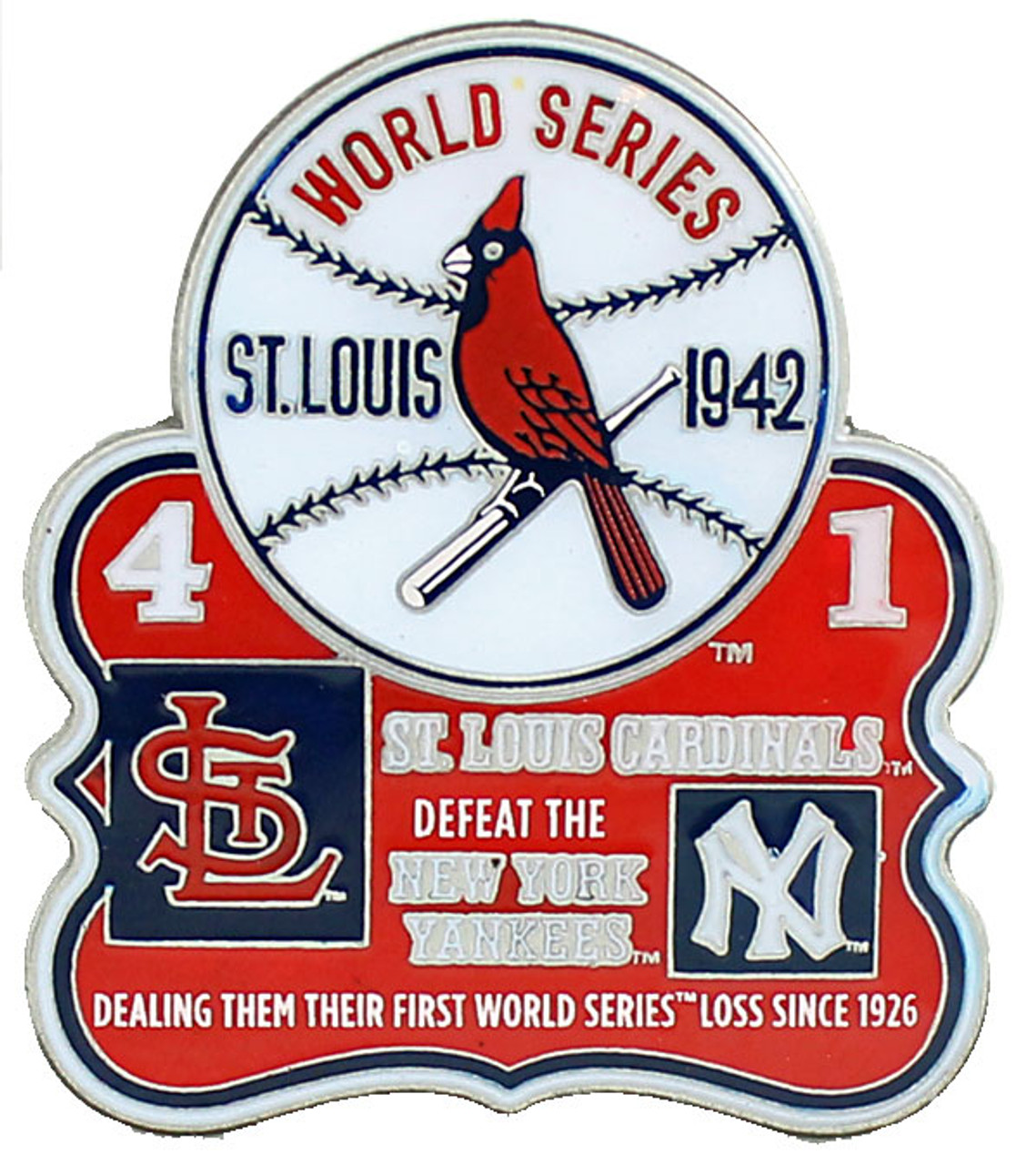 St. Louis Cardinals MLB Jumbo Grande 2 Lapel Pin Set of 2