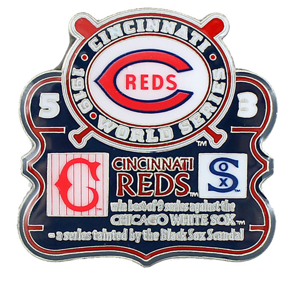 1919 World Series Commemorative Pin - Reds vs. White Sox