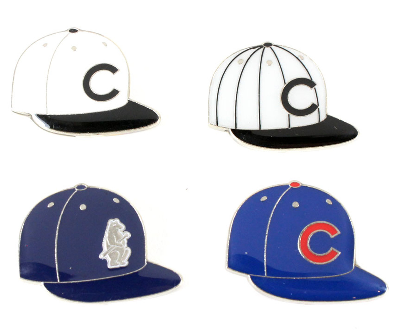Chicago Cubs Cooperstown Collection Cap Pin Set