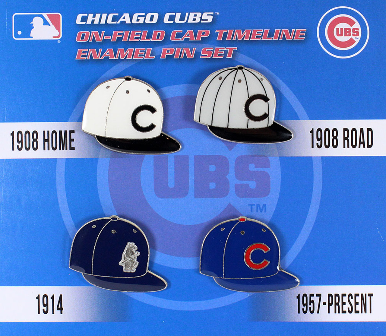Chicago Cubs Cooperstown Collection Cap Pin Set